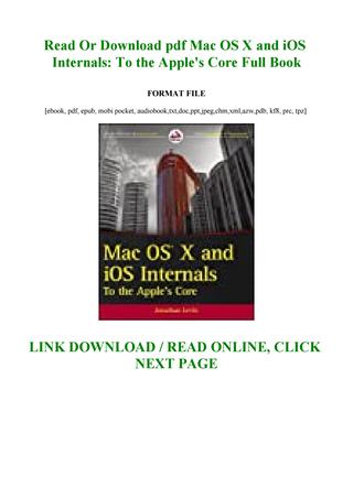 Mac Os X And Ios Internals Pdf Download
